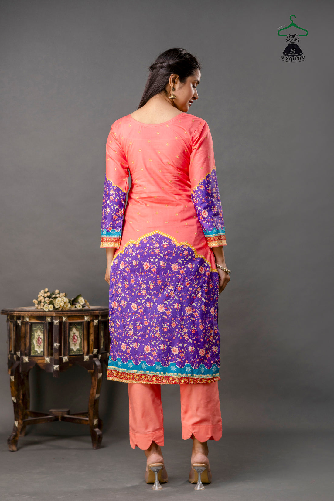 Pure Cotton Cambric & Cotton Slub 3 Piece Suit With Heavy Embroidered Butti Allover