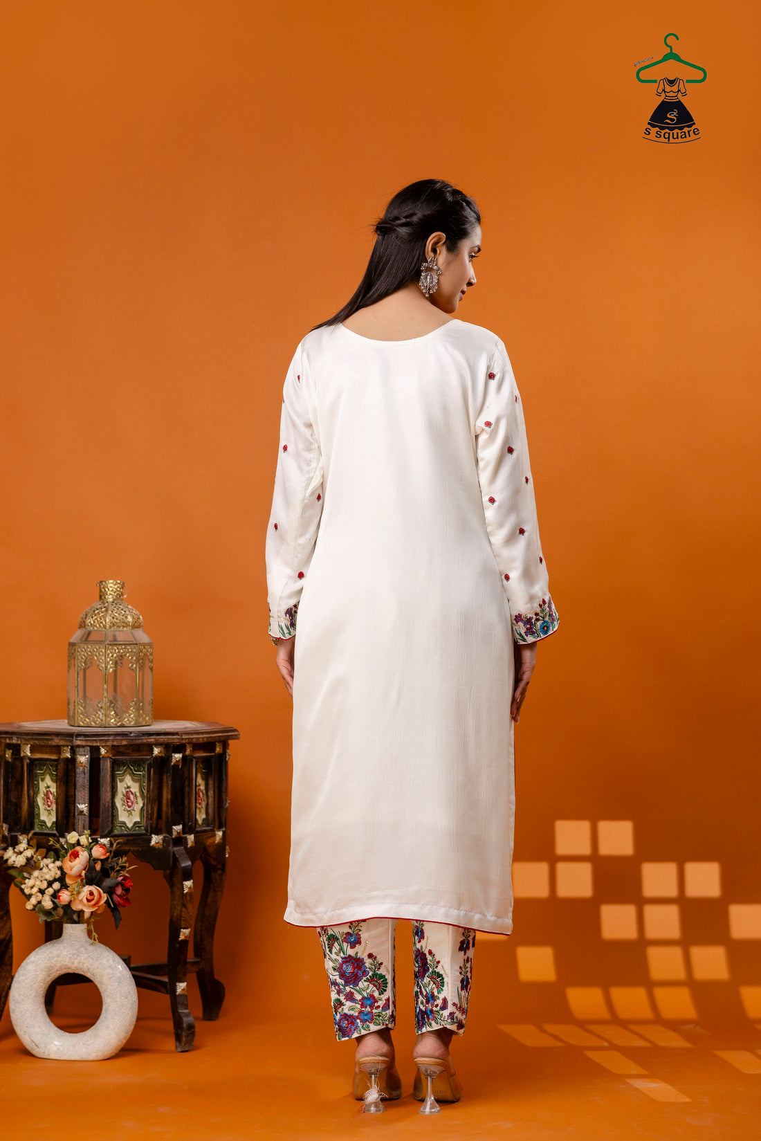 3Piece Suit Heavy Panel Embroidered Suit With Net Dupatta