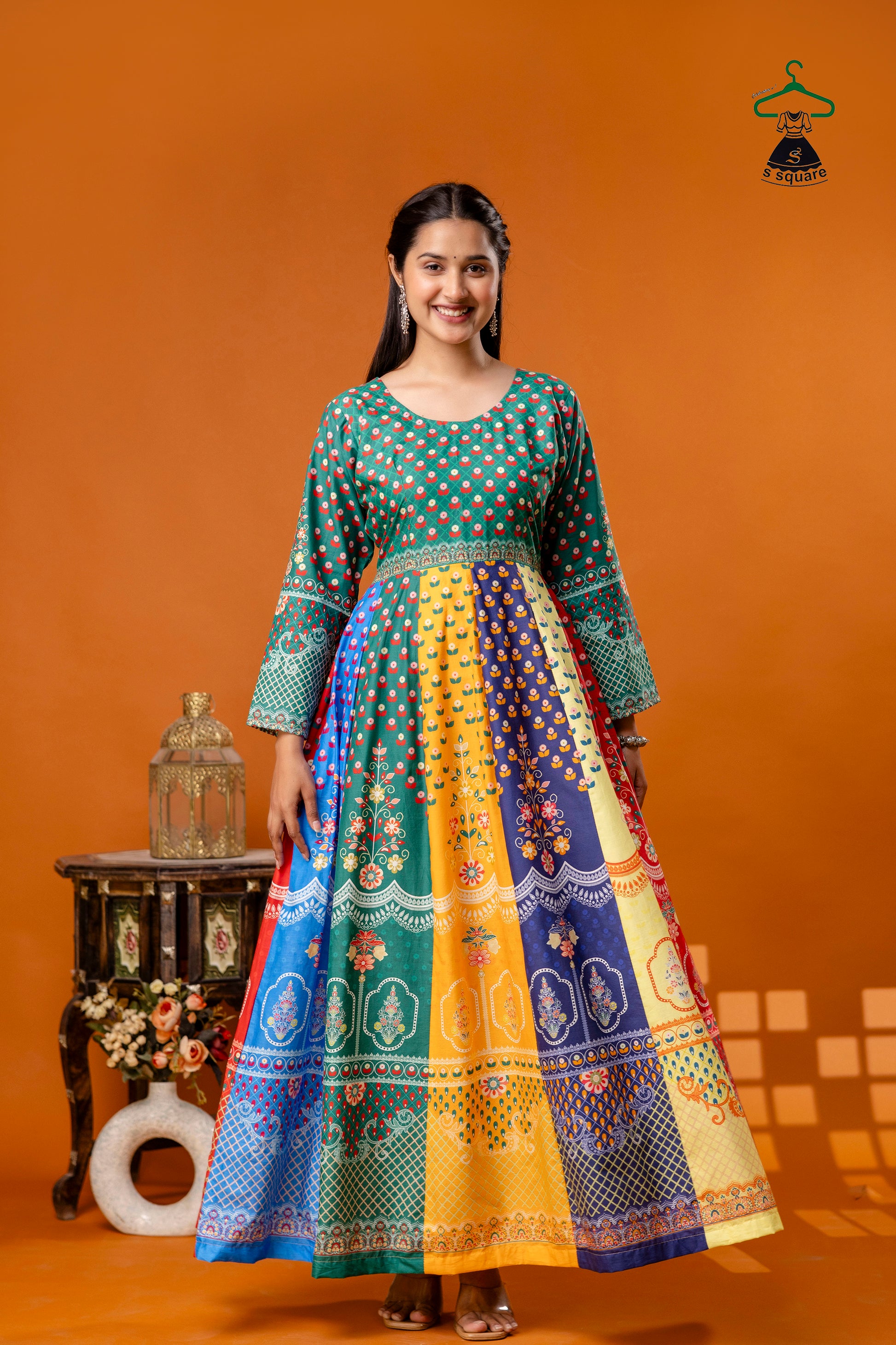 Anarkali On Pure Cotton Cambric